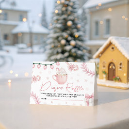 Rosa Vinter Blöja Lotteri Biljett Tilläggskort