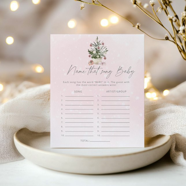 Rosa vintern Namn den där sång babyduschspelet (Skapare uppladdad)