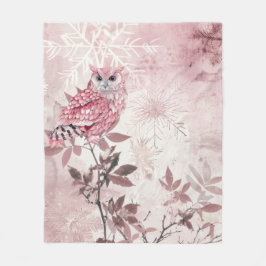 Rosa vinterskog i modern Baby Fleecefilt