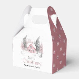 Rosa vinterstugus jul presentaskar