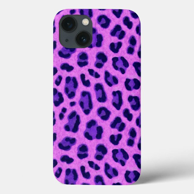 Rosa Violet Leopard Animal Print Skin Mönster (Baksida)