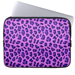 Rosa Violet Leopard Animal Print Skin Mönster Laptop Fodral