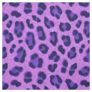 Rosa Violet Leopard Animal Print Skin Mönster Tyg