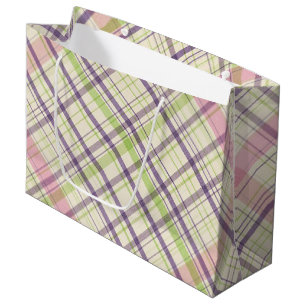 Rosa Violet Lila Lime Green Tartan Mönster
