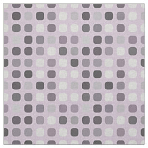 Rosa Violet Lila Retro Chic Round Square Mönster Tyg