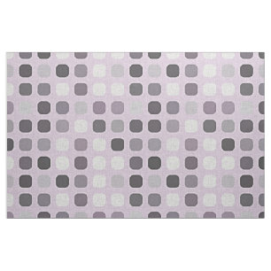 Rosa Violet Lila Retro Chic Round Square Mönster Tyg