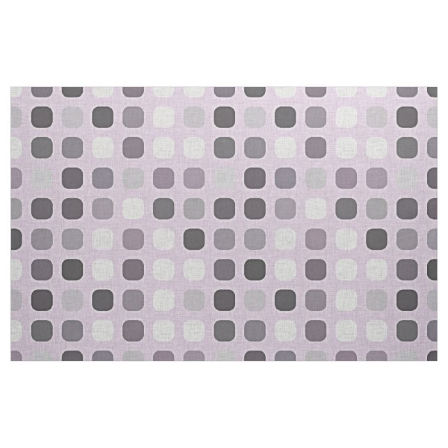 Rosa Violet Lila Retro Chic Round Square Mönster Tyg (Fat Quarter)