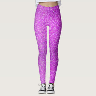 Rosa Violet Mosaic Art Leggings
