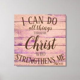 Rosa Violet Rustic Inspirational Bible Life-Citat Canvastryck