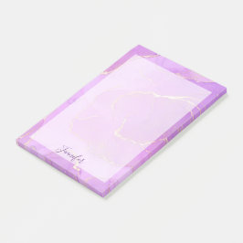 Rosa violett och glitter ombre mönster post-it lap block