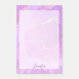 Rosa violett och glitter ombre mönster post-it lap block