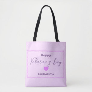 Rosa - Violetta Alla hjärtans dag Tygkasse
