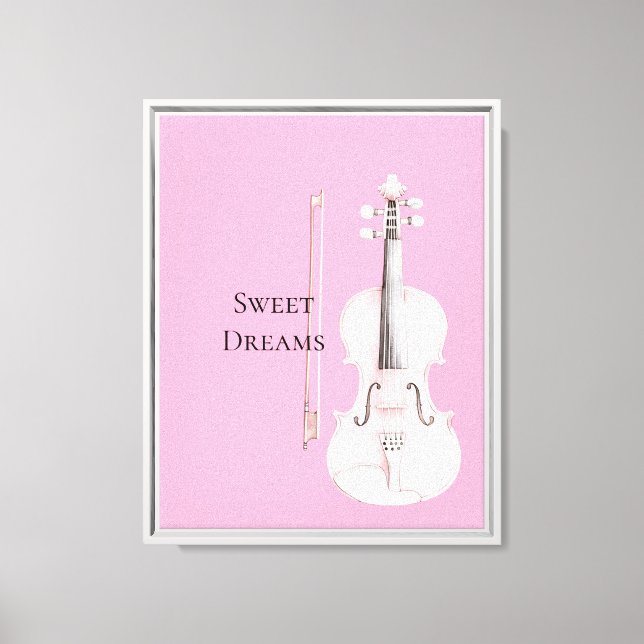 Rosa Violin Canvastryck (Framsida)