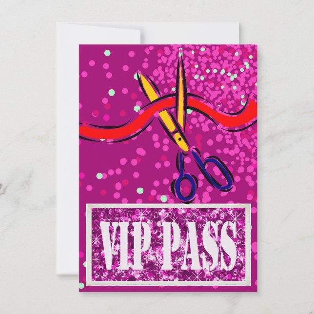 rosa VIP party inbjudan (Framsida)