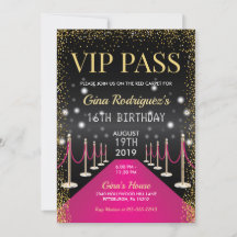 Rosa VIP Pass Hollywood Red Carpet Birthday