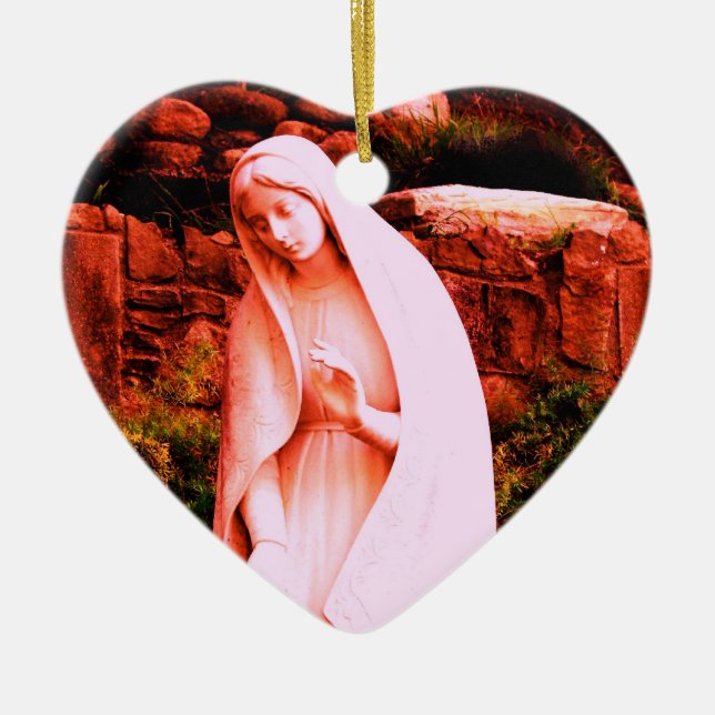 Rosa Virgin Mary Statue Ornament (Framsidan)