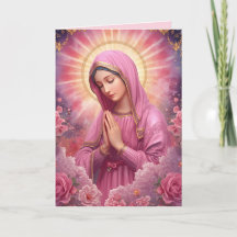 Rosa VIrgin Mary Sympathy Foleting Card