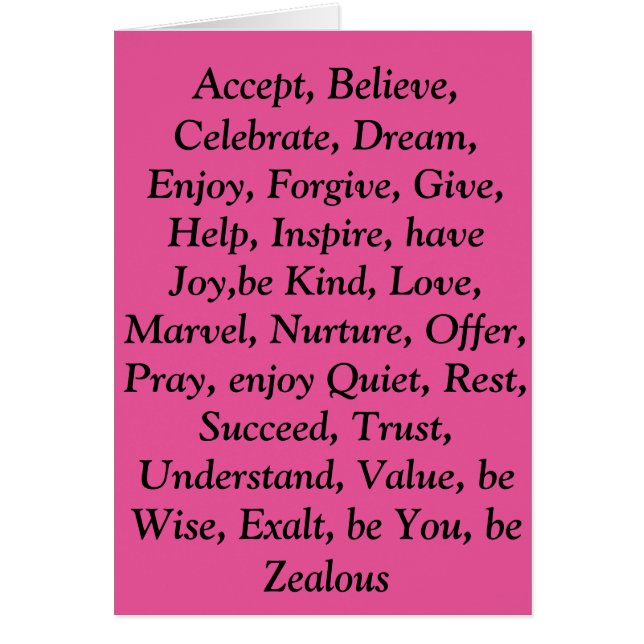 Rosa virtuellt kort (Framsidan)