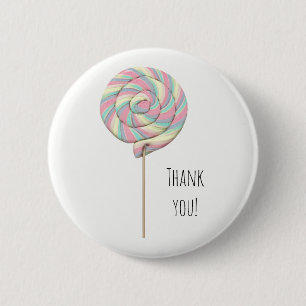 Rosa Virvlande Lollipop-Knapp Knapp
