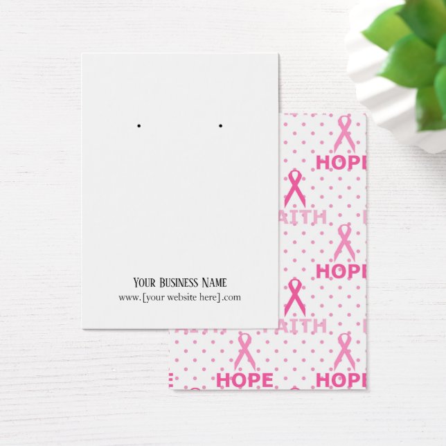 Rosa Visning av bröstcancer i bröstcancer Visitkort (Skivbord)