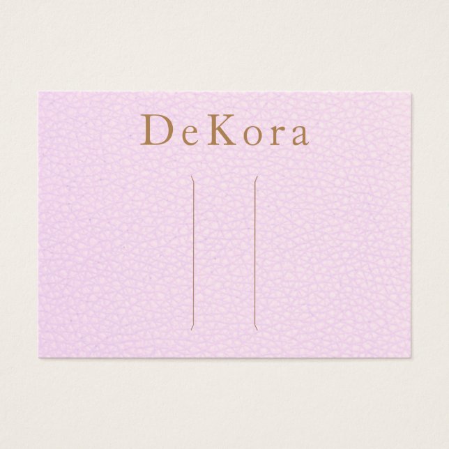 Rosa Visning för läderhjällklippshållare Visitkort (Framsidan)