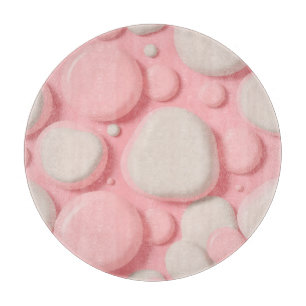 Rosa Vit 3D Bubbel Mönster Mjuk Pastell Abstrakt