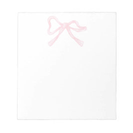 Rosa & vit band, Grandmillenial Rosa Bow Anteckningsblock