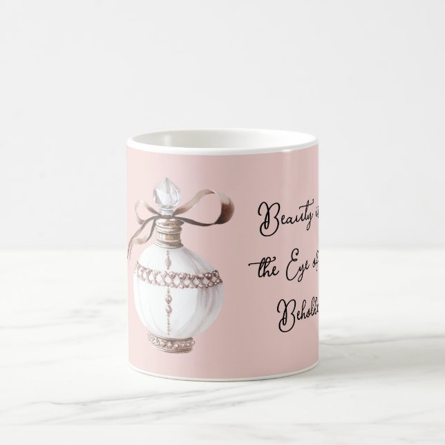 Rosa Vit Brons Parfymflaska Skönhet  Kaffemugg (Center)