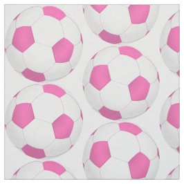 Rosa vit fotboll mönster tyg