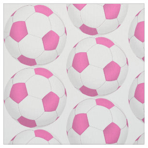 Rosa vit fotboll mönster tyg