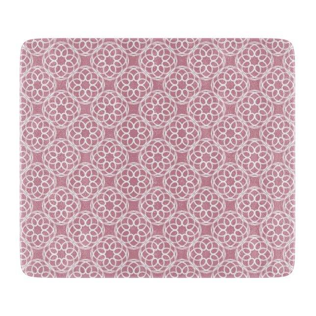 Rosa Vit Geometrisk Sömlös Mönster (Framsidan)