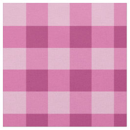 Rosa vit Gingham-rutig kamgarnstyg Tyg