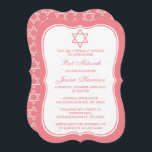 Rosa & vit judisk stjärna av David Bat mitzvah Inbjudningar<br><div class="desc">Dessa inbjudningar kan anpassas till alla judiska heligor, inklusive Bat mitzvah, Pub Mitzvah, Bekräftelse, Bröllop etc. Lägg till anpassningsbarnas ordalydelse genom att använda avsnittet "Redigera den här designmallen" eller klicka på den blå "Anpassa den" om du vill ändra teckensnittet stil och färg eller lägga till ett foto eller extra på...</div>