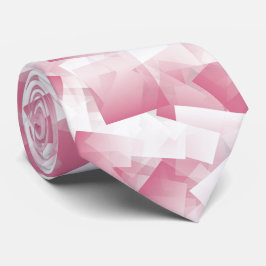 Rosa Vit Kubism Abstrakt Mönster Slips