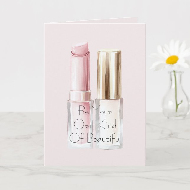 Rosa Vit Lippstift Elfenbensfärgad Nagellack Kort (Liten växt)