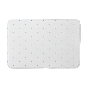 Rosa, vit, liten polka dots mönster badrumsmatta