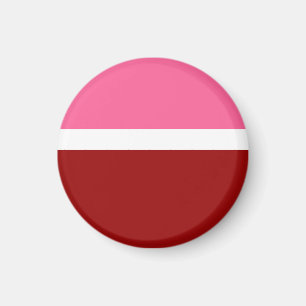 Rosa Vit Maroon Röd Färgblock Magnet