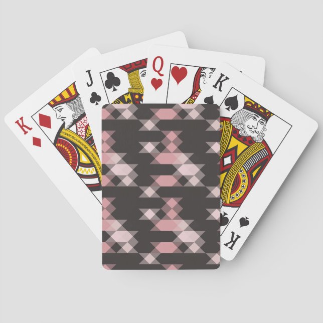rosa vit och grå geometrisk casinokort (Baksidan)