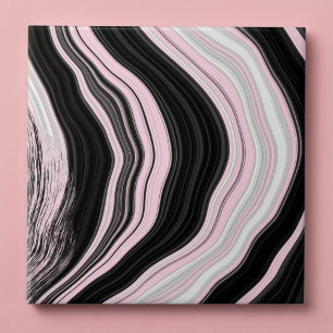 Rosa, vit och svart agate marble-effektruta kakelplatta