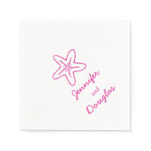 rosa, vit papper napkin, bröllop