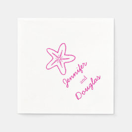 rosa, vit papper napkin, bröllop pappersservett