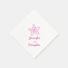 rosa, vit papper napkin, bröllop pappersservett