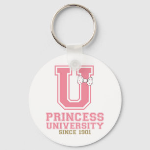 Rosa & vit Princess Universiteten Girly Academy Nyckelring