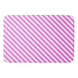 Rosa/Vit Rand Bath Mat Badrumsmatta