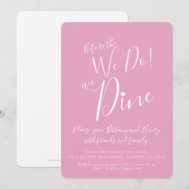 Rosa vit repetitionsmiddag innan vi gör inbjudning inbjudningar