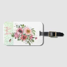 Rosa vit ros bagagebricka