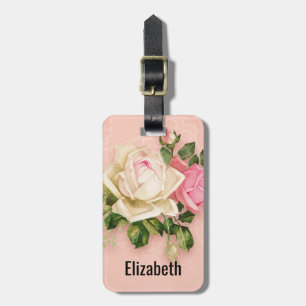 Rosa & Vit ros Bouquet Bagagebricka