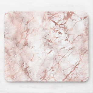 Rosa Vit ros Guld Faux Marble Struktur Musmatta