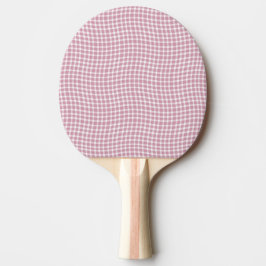 Rosa vit rutig schackrutig sömlös mönster pingisracket