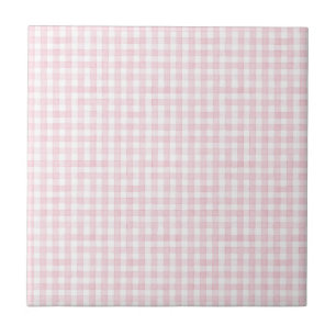 Rosa & Vit Rutig Vintage Design Kakelplatta